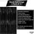 KatchOn XtraLarge Black Streamers | 3.2x8 Feet, Pack of 2 for Black Party Decorations, Tinsel Backdrop