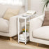 2 SLEEPING LAMB Narrow Small Side Table for Small Space, Tier Sofa Skinny End Table for Living Room, Bedroom Beside