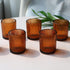 24pcs VOHO Votive Candle Holders Bulk Wedding Centerpieces for Tables, Amber Tea Lights Candle Holder for Home/Fall