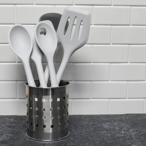 Chef Craft Premium Silicone Kitchen Tool Set, 5 Piece, Gray
