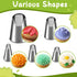 Suuker Rose Flower Piping Tips Set | Stainless Steel Chrysanthemum Nozzles for Decorating Cake Pastry Tool (5 Pieces)