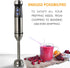 Megachef MC-158C 4 in 1 Multipurpose Immersion Hand Blender with Speed Control and Accessories, Silver