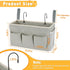 Bedside Storage Organizer with Fixed Straps and Water Bottle Holder for Home, College, Dorm (Grey)