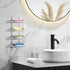 4 4 Tier Soap Bar Holder for Shower, Aluminum Wall Mounted Rustproof Soap Holder with Hooks and Razor Holder, Shower