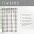 Elrene Home Fashions Buffalo-Check Tier Curtain Set, 30" x 24" (Set of 2 Tiers), Gray/White for Bathroom or Kitchen