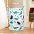 LANGYASHAN Laundry Basket - Canvas Fabric Collapsible Organizer for Storage Bin, Toy Bins, Gift Baskets (Full Dinosaur)
