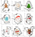 Christmas Cookie Cutters Set of 9, Stainless Steel Shapes including Star, Tree, Angel, Bell & More