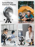 Wavmill 6000mAh 360 Misting Stroller Fan, Battery Operated Portable Fan with Light & Pivoting, Personal Fans