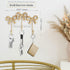 Hooks:8.27x5.59 inches) Small Bow Wall Hook,Gold Wall Mounted Functional Hooks,Antique Gold Cast Iron Hook
