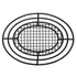 G.E.T. Enterprises 4-38804 Oval Basket, 11" x 8", 2.25" Clipper Mill, Iron Polyethylene Coated, Black