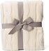Battilo Cream Ivory Cable Knit Throw Blanket for Couch, Super Soft Warm Cozy Decorative Knitted Throw 50"x60"