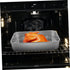 PRETYZOOM Grill Pan Set with Lid, Baking Pan with Roasting Rack, Metal Baking Tray for BBQ Grills