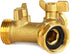 AuySier 2 Garden Hose Splitter Way Heavy Duty, Brass Faucet Adapter With Long Handle For Gardening Water Hose Shut Off