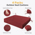 Pack 4, 18.5"*16"*3", UNIKOME Outdoor Chair Cushions of Water Resistant Patio Cushions with Ties, High Density Sponge