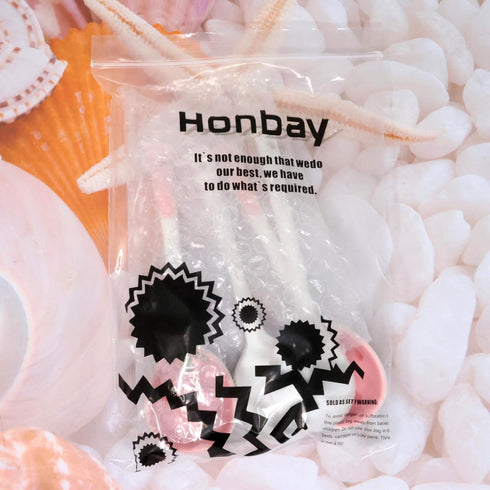 Honbay 4PCS Long Handle Ceramic Soup Spoons, Strawberry Pattern Tablespoons for Breakfast, Cereal, Rice, Yogurt