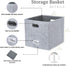 DECOMOMO Storage Basket 13x15x13 Cube Bins with Label Holder, Felt Fabric Storage Cubes for Shelves Closet Toys Clothes