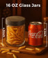 8 Pack 16oz 10oz and Overnight Oats Containers with Lids, Glass Mason Jars with Acacia Wood Airtight Lids, Wide Mouth