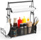 Grill Caddy, BBQ Caddy with Paper Towel Holder and 2 Hooks, Grill