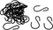 S Hooks for Hanging Plants and Clothes - Heavy Duty Black S Shaped Metal Hooks, 50 Pack