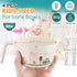 shopwithgreen Bamboo Kids Bowls Set, 4 Reusable Small Bowls with 4 Spoons & Forks, Dishwasher Safe