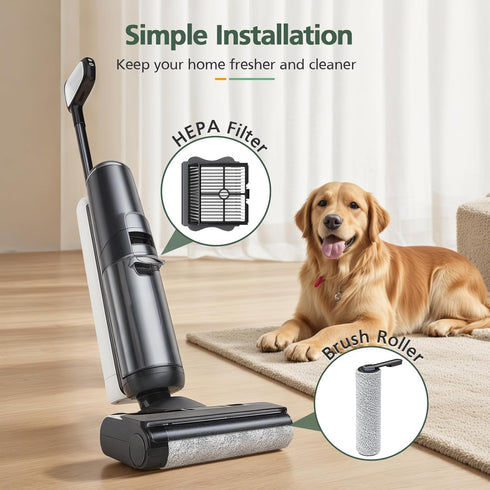 2+4 Pack S5/ S5 Set S5/ S5 2 Pack 4 Pack Pro Brush Roller and HEPA Filter Compatible with Tineco Floor ONE Floor One