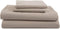 3 Piece Twin Bed Sheets Set, Lightweight Soft Breathable, Beige, Wrinkle Resistant