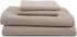 3 Piece Twin Bed Sheets Set, Lightweight Soft Breathable, Beige, Wrinkle Resistant