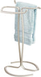 iDesign Axis Metal Hand Towel Holder for Master Bathroom, Vanities, Countertops, Kitchen, Holds 2 Finger Tip Towels