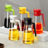 CCKO 19oz Glass Olive Oil Dispenser Bottle, Auto Flip Spout, No Drip Cooking Oil Dispenser for Soy Sauce, Vinegar
