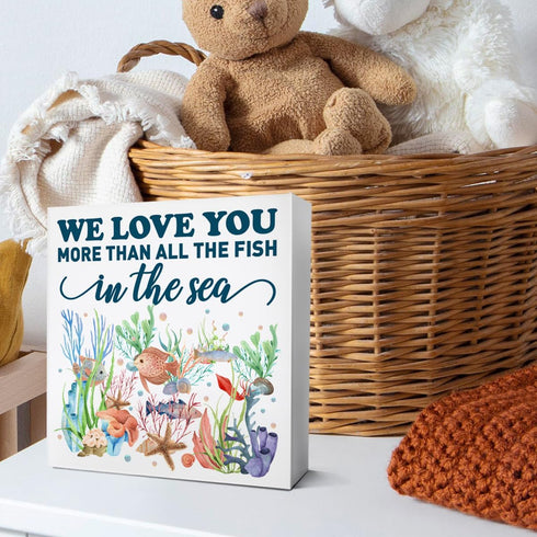 ZODGMED Nursery Desk Decor Wooden Sign, Nursery Decoration for Playroom Toy Room Kid's Bedroom, Nursery Gift for Baby