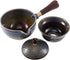 Hemoton Ceramic Teapot with Infuser, Vintage 360 Rotation Tea Maker with Side Handle for Loose Tea 7OZ/170ml
