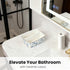 2 Countertop Compartments Ceramic Sponge Holder for Kitchen Sink, Cute Floral Dish Sponges Holder Soap Sink Organizer