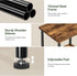 2 Simple Trending Side Table, Small End Table Living Room, Nightstand with Tier Storage Shelves, Rustic Brown