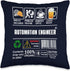 Automation Engineer Label Skills Solving Coffee Beer Lover Throw Pillow
