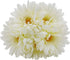 TOPIA Artificial African Daisies Flowers, Pack of 10 White Silk Gerbera Daisies