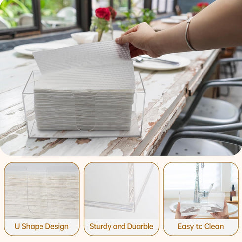 Countertop Countertop, Holder(3mm Acrylic Paper Towel Holder, Paper Towel Dispenser Clear Acrylic Napkin Acrylics)