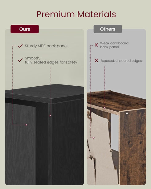 2-Tier 9.4 7.9 25.2 Inches, ULBC522B01 VASAGLE Custos Collection - Bookshelf, Bookcase, Book Shelf, Open Storage Shelf