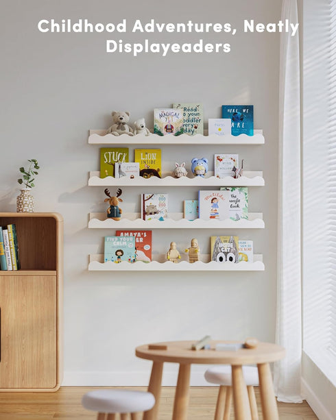 Seocry 23 Inches) Nusery Shelves (White