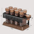 8Pcs Single Dose Coffee Bean Storage Tubes with One-Way Exhaust Valve,Coffee Bean Container with American Walnut Wood