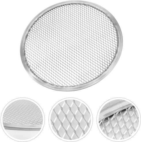 Alipis Pizza Screen Pizza Pan Net, 11inch Stainless Steel Pizza Baking Screen, Round Mesh Pizza Crisper