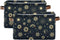 Foldable Canvas Storage Basket with Handles, Sun Moon Star Design, Durable Organizer for Nursery Kids Shelves