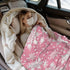 Perinsto 60"X50" Winter Snowflakes Pink Throw Blanket Ultra Soft Warm All Season Christmas Decorative Fleece Blankets