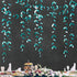 PinkBlume 52 Ft Dark Green Leaf Garland - Emerald Turquoise Paper Hanging Leaves Streamer for Party Decorations