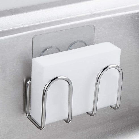 KESOL Kitchen Sponge Holder, Sink Caddy for Sponges, Scrubbers, Soap, Rustproof SUS304 Stainless Steel Accessories