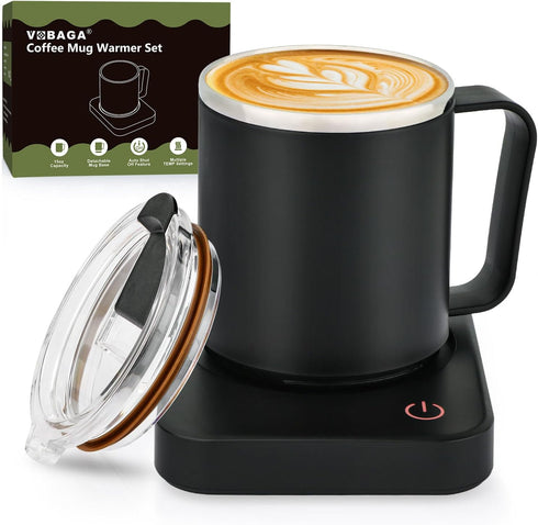 VOBAGA Coffee Mug Warmer Set with Auto Shut Off, 15 oz Coffee
