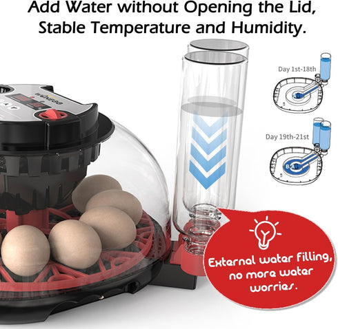 WYD2ANG 12 (M12 Smart Chicken Incubators for Hatching Eggs with Automatic Turner Small Poultry Duck Quail Egg Incubator