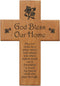 Mahogany God Bless Our Home "May Our Home Be a Place..." 8" Wall Cross