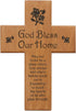 Mahogany God Bless Our Home "May Our Home Be a Place..." 8" Wall Cross