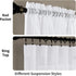 MYSTIC-HOME Sheer Curtains White 45 Inch Length, Set of 2 Rod Pocket Voile Drapes for Living Room, Bedroom