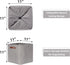 HNZIGE Fabric Storage Cubes Baskets, Set of 4 Foldable Storage Bins with Handles for Organizing, Gray